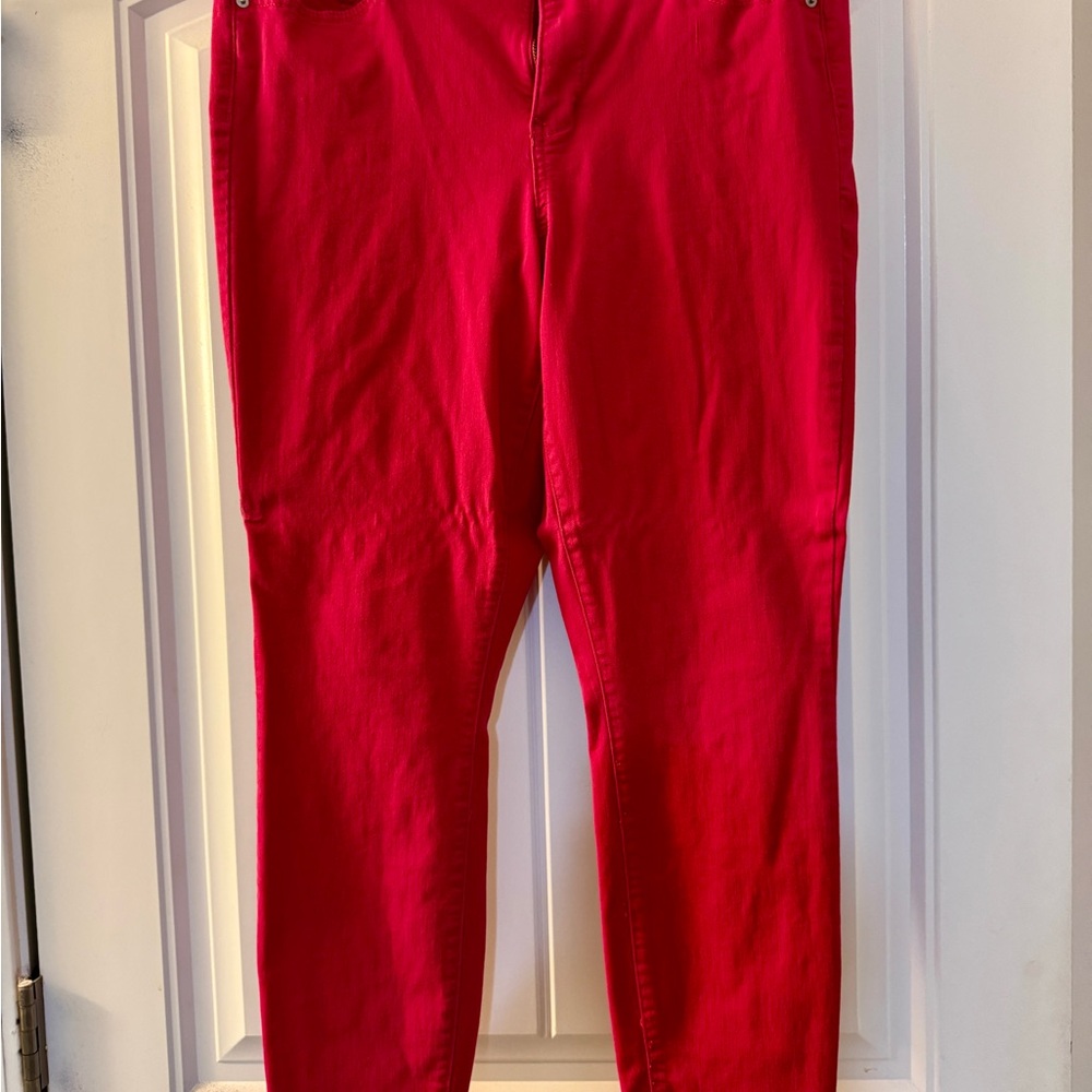 New York & Company Vibrant Hot Pink Jeans Size 14